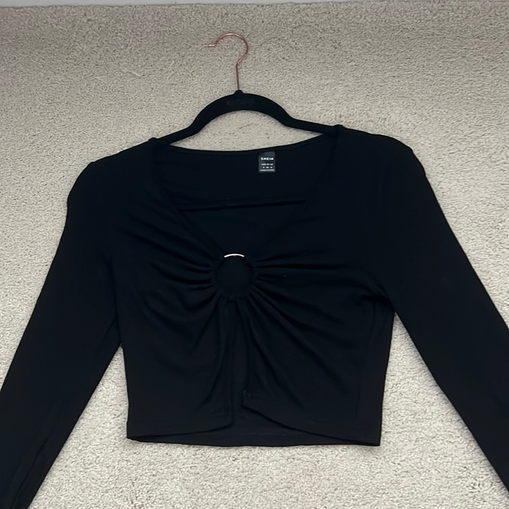 Black Shein Cutout Top